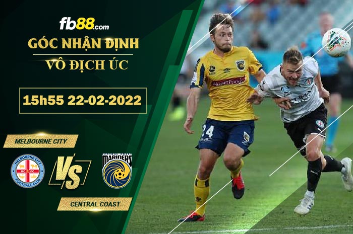 Fb88 soi kèo trận đấu Melbourne City vs Central Coast