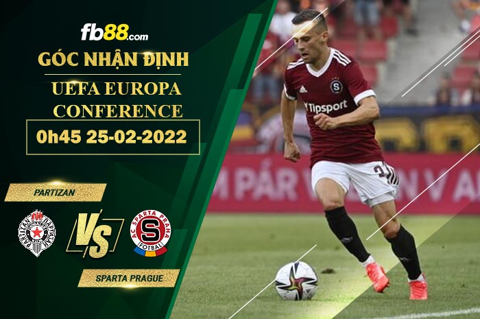 Fb88 soi kèo trận đấu Partizan vs Sparta Prague