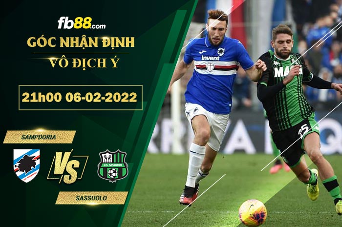 Fb88 soi kèo trận đấu Sampdoria vs Sassuolo