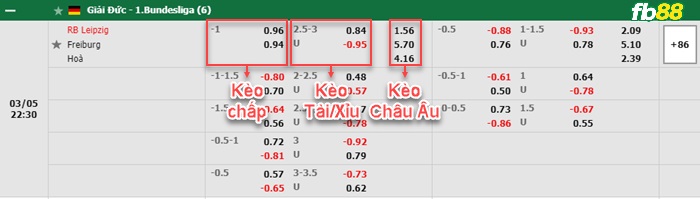Fb88 bảng kèo trận đấu Leipzig vs Freiburg