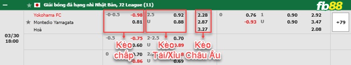 Fb88 bảng kèo trận đấu Yokohama FC vs Montedio Yamagata