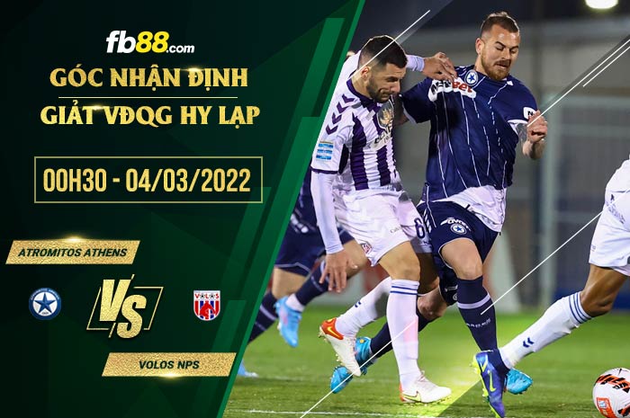 fb88-chi tiết kèo trận đấu Atromitos vs Volos NPS