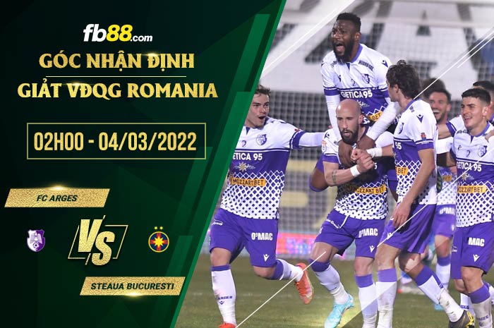 fb88-soi kèo FC Arges vs Steaua Bucuresti