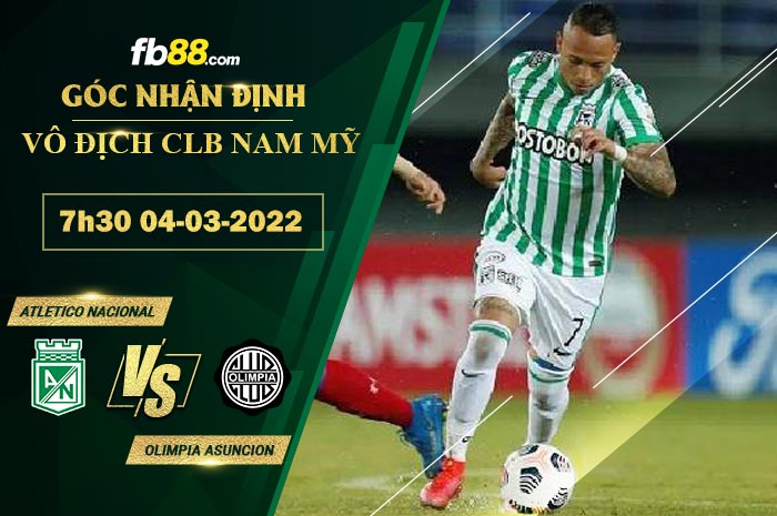 Fb88 soi kèo trận đấu Atletico Nacional vs Olimpia Asuncion