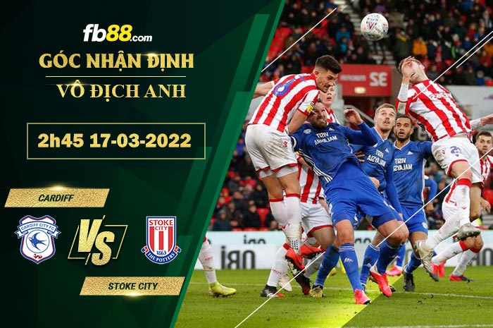 Fb88 soi kèo trận đấu Cardiff vs Stoke City