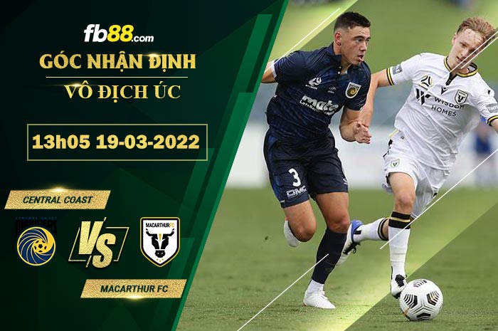 Fb88 soi kèo trận đấu Central Coast vs Macarthur FC