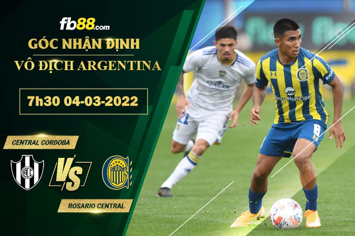 Fb88 soi kèo trận đấu Central Cordoba vs Rosario Central