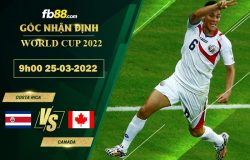 Fb88 soi kèo trận đấu Costa Rica vs Canada