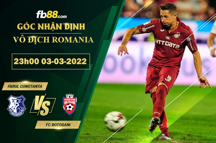Fb88 soi kèo trận đấu Farul Constanta vs FC Botosani