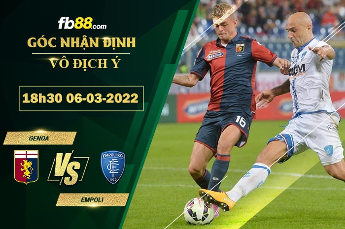 Fb88 soi kèo trận đấu Genoa vs Empoli