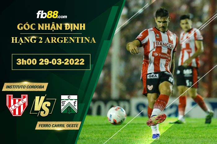 Fb88 soi kèo trận đấu Instituto Cordoba vs Ferro Carril Oeste