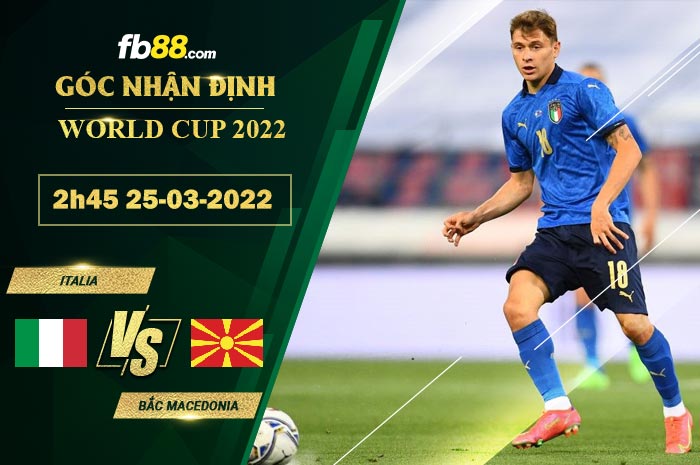 Fb88 soi kèo trận đấu Italia vs Bắc Macedonia