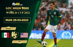 Fb88 soi kèo trận đấu Mexico vs Mỹ