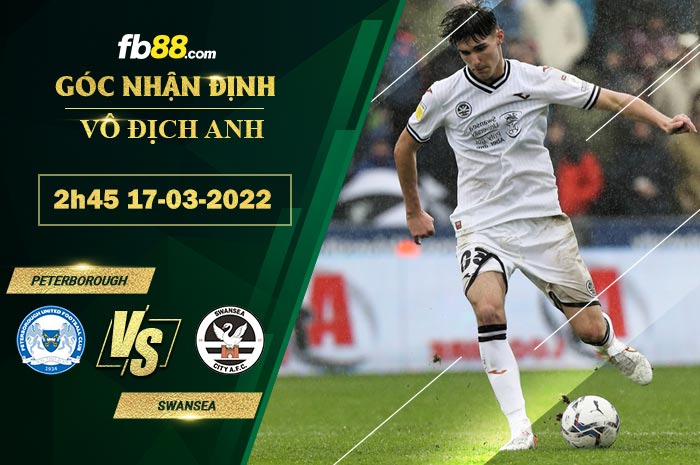 Fb88 soi kèo trận đấu Peterborough vs Swansea