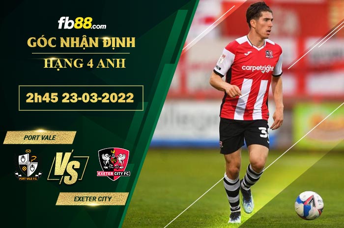 Fb88 soi kèo trận đấu Port Vale vs Exeter City