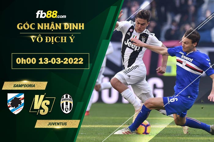 Fb88 soi kèo trận đấu Sampdoria vs Juventus