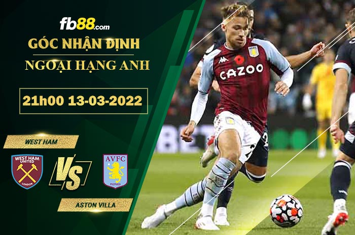 Fb88 soi kèo trận đấu West Ham vs Aston Villa