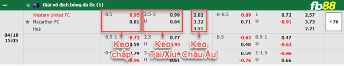 Fb88 bảng kèo trận đấu Western United vs Macarthur FC