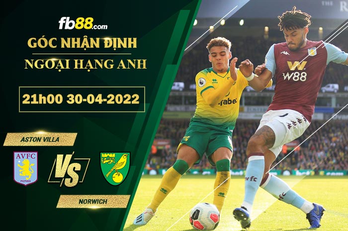 Fb88 soi kèo trận đấu Aston Villa vs Norwich