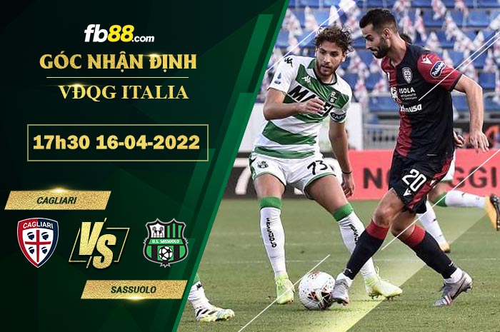 Fb88 soi kèo trận đấu Cagliari vs Sassuolo