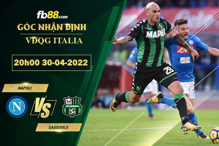 Fb88 soi kèo trận đấu Napoli vs Sassuolo