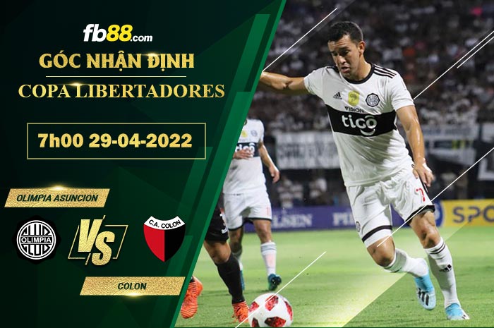 Soi kèo Olimpia Asuncion vs Colon 7h00 ngày 29/4/2022