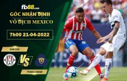 Fb88 soi kèo trận đấu San Luis vs Pumas UNAM