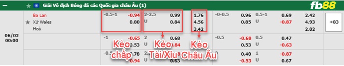 Fb88 bảng kèo trận đấu Ba Lan vs Wales