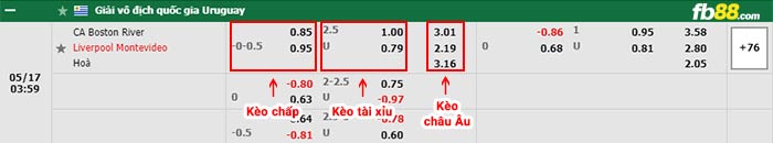 fb88-bảng kèo trận đấu Boston River vs Liverpool Montevideo