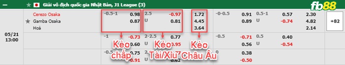 Fb88 bảng kèo trận đấu Cerezo Osaka vs Gamba Osaka