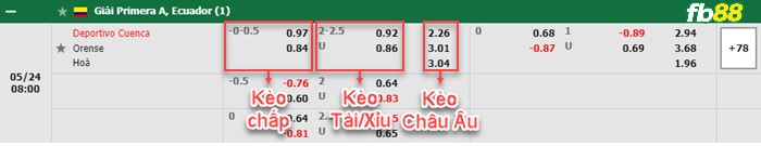 Fb88 bảng kèo trận đấu Deportivo Cuenca vs Orense