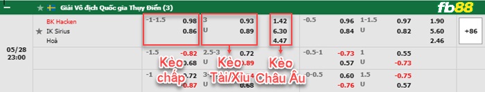 Fb88 bảng kèo trận đấu Hacken vs Sirius
