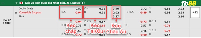 Fb88 bảng kèo trận đấu Jubilo Iwata vs Consadole Sapporo