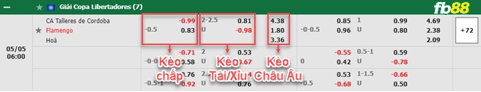 Fb88 bảng kèo trận đấu Talleres Cordoba vs Flamengo