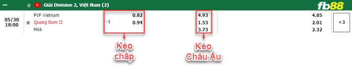 Fb88 bảng kèo trận đấu VPF Viet Nam vs Quang Nam II
