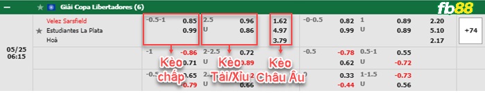 Fb88 bảng kèo trận đấu Velez Sarsfield vs Estudiantes