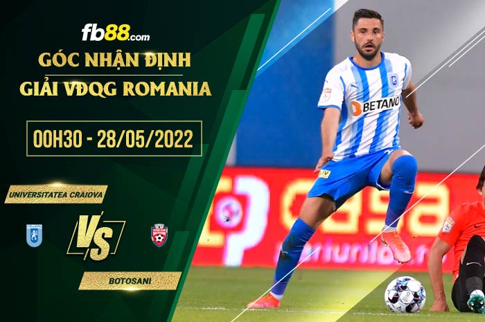 fb88-soi kèo Universitatea Craiova vs Botosani
