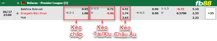 Fb88 bảng kèo trận đấu Belshina Babruisk vs Energetyk-BGU