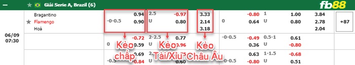 Fb88 bảng kèo trận đấu Bragantino vs Flamengo