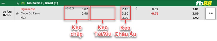 Fb88 bảng kèo trận đấu Figueirense vs Remo Belem
