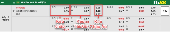 Fb88 bảng kèo trận đấu Fortaleza vs Atletico Paranaense