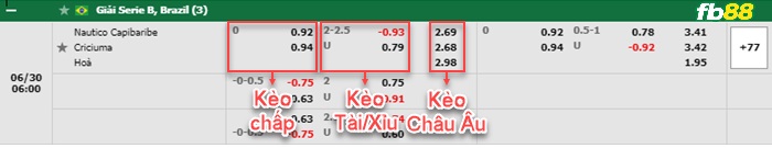 Fb88 bảng kèo trận đấu Nautico vs Criciuma
