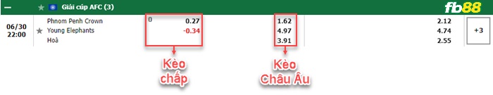 Fb88 bảng kèo trận đấu Phnom Penh Crown vs Young Elephants