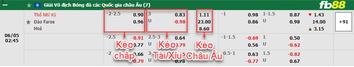 Fb88 bảng kèo trận đấu Thổ Nhĩ Kỳ vs Đảo Faroe