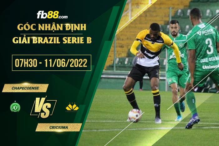 Soi kèo Chapecoense vs Criciuma 7h30 ngày 11/6/2022