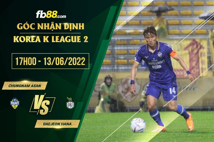 fb88-chi tiết kèo trận đấu Chungnam Asan vs Daejeon Hana