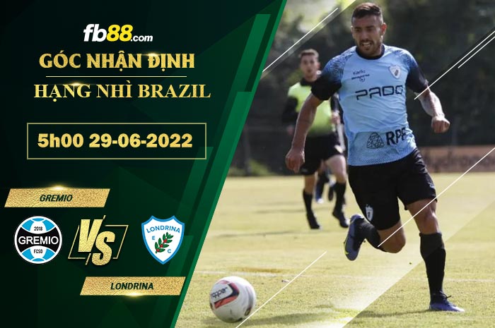 Soi kèo Gremio vs Londrina 5h00 ngày 29/6/2022