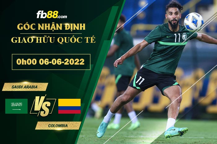 Fb88 soi kèo trận đấu Saudi Arabia vs Colombia
