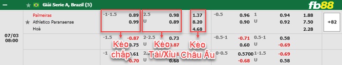 Fb88 bảng kèo trận đấu Palmeiras vs Atletico Paranaense