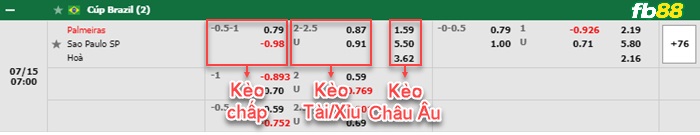 Fb88 bảng kèo trận đấu Palmeiras vs Sao Paulo